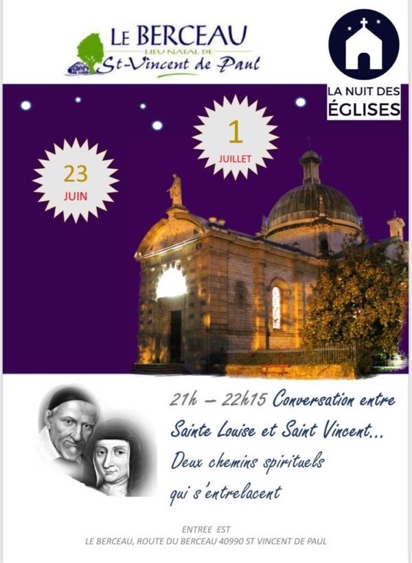 La nuit des églises lecture de la correspondance de ste Louise et st